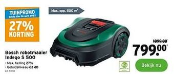 GAMMA Bosch robotmaaier indego s 500 aanbieding