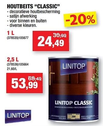 Hubo Houtbeits classic aanbieding