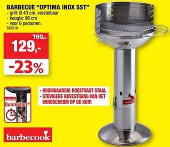 Hubo Barbecue optima inox sst aanbieding