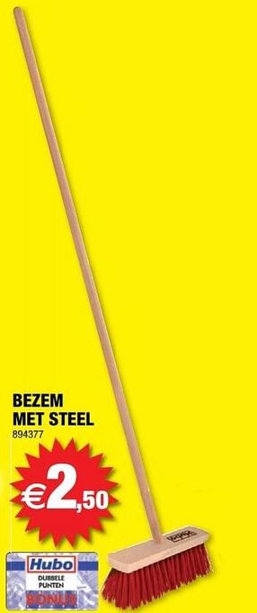 Hubo Bezem met steel aanbieding
