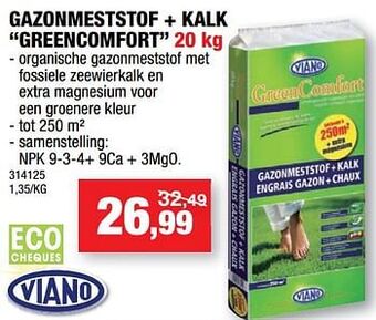 Hubo Gazonmeststof + kalk greencomfort aanbieding