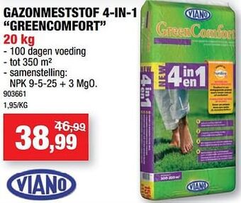 Hubo Gazonmeststof 4-in-1 greencomfort aanbieding