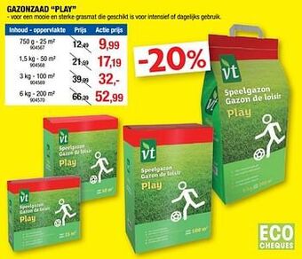 Hubo Gazonzaad play aanbieding