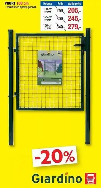 Hubo Poort aanbieding