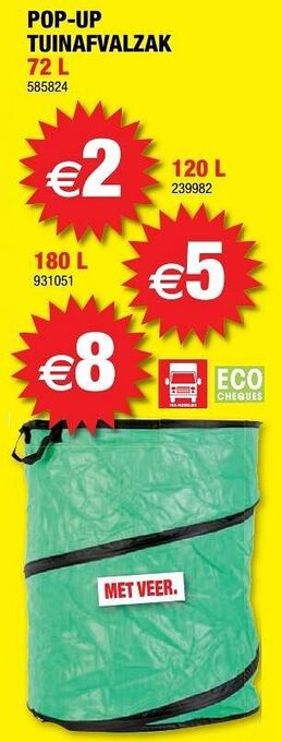 Hubo Pop-up tuinafvalzak aanbieding