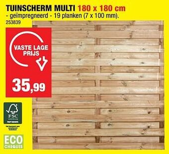 Hubo Tuinscherm multi aanbieding