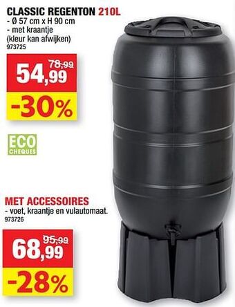 Hubo Classic regenton aanbieding