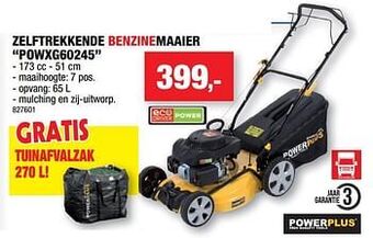 Hubo Powerplus zelftrekkende benzinemaaier powxg60245 aanbieding