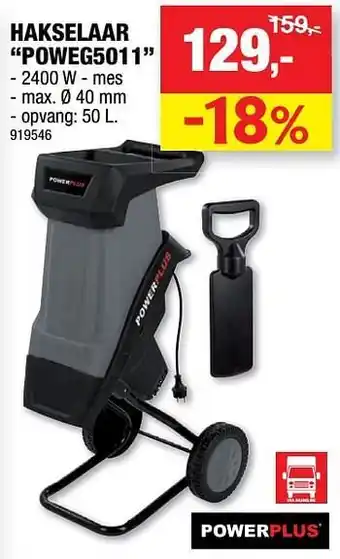 Hubo Powerplus hakselaar poweg5011 aanbieding