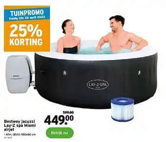 GAMMA Bestway jacuzzi lay-z spa miami airjet aanbieding
