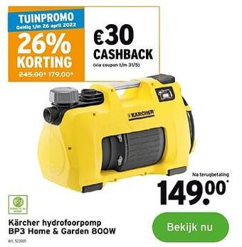 GAMMA Kärcher hydrofoorpomp bp3 home + garden 800w aanbieding