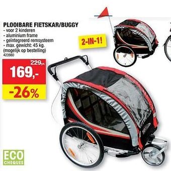 Hubo Plooibare fietskar-buggy aanbieding