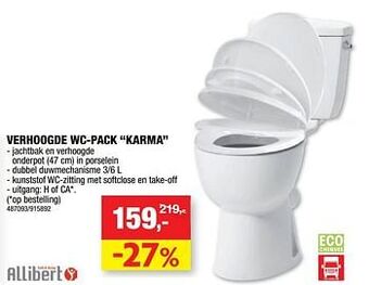 Hubo Verhoogde wc-pack karma aanbieding