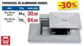 Hubo Putdeksel in aluminium dubbel aanbieding