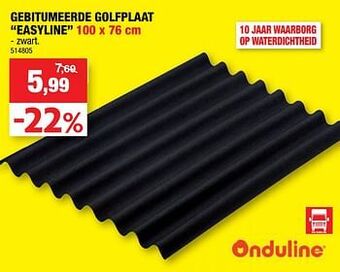 Hubo Gebitumeerde golfplaat easyline aanbieding