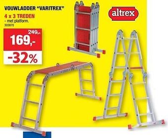 Hubo Vouwladder varitrex aanbieding