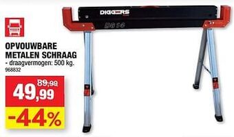 Hubo Opvouwbare metalen schraag aanbieding