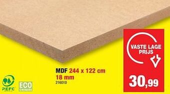 Hubo Mdf aanbieding