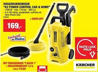 Hubo Kärcher hogedrukreiniger k2 power control car + home aanbieding