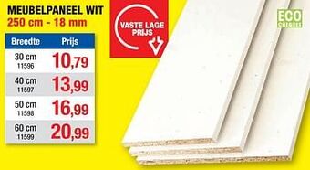 Hubo Meubelpaneel wit aanbieding