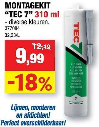 Hubo Montagekit tec 7 aanbieding