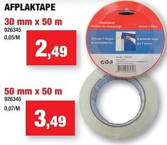 Hubo Afplaktape aanbieding