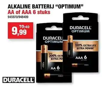 Hubo Alkaline batterij optimum aa of aaa aanbieding