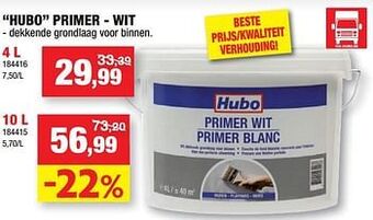 Hubo Hubo primer - wit aanbieding