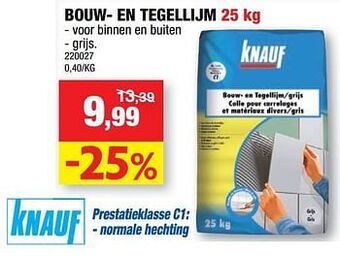 Hubo Bouw- en tegellijm aanbieding