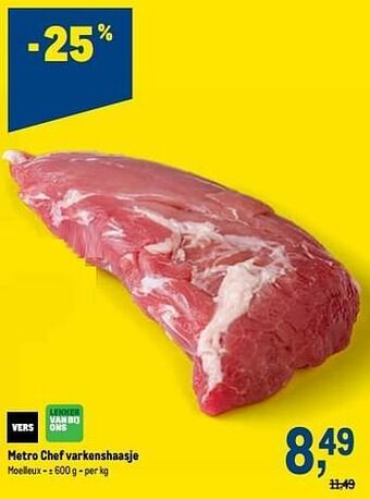 Makro Metro chef varkenshaasje aanbieding