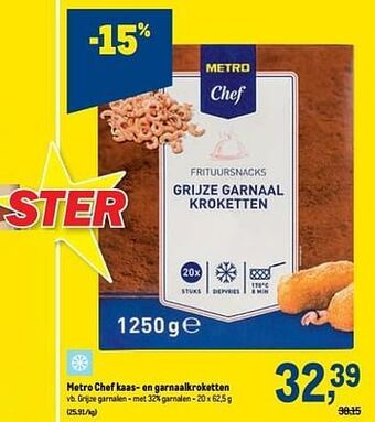 Makro Metro chef kaas- en garnaalkroketten aanbieding