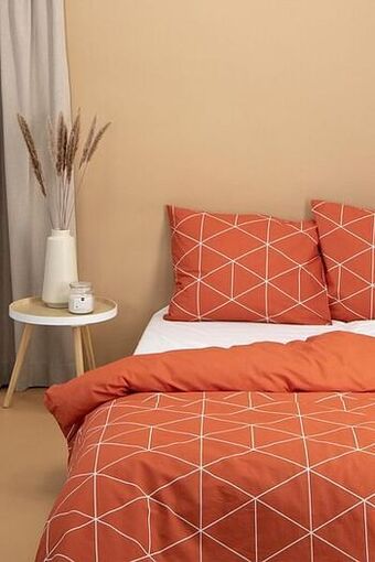 HEMA HEMA Dekbedovertrek - Zacht Katoen Terra (terra) aanbieding