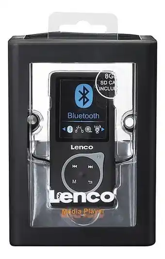Dreamland Lenco mp4-speler Bluetooth MP-208 8 GB zwart aanbieding