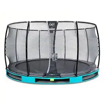 Brico Exit in-ground trampoline Elegant Premium met veiligheidsnet Deluxe ø427cm blauw aanbieding