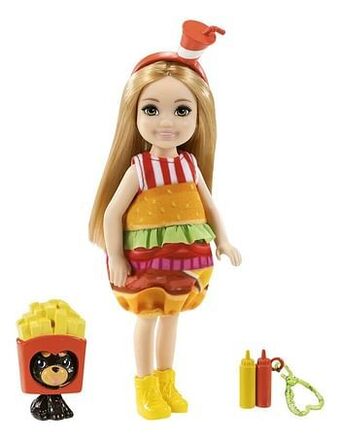 Dreamland Barbie Club Chelsea verkleedt zich als Fast Food aanbieding