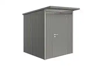 Brico Biohort tuinhuis AvantGarde A1 met enkele deur kwarts grijs 180x220cm aanbieding