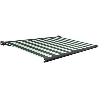 Brico Domasol zonnetent elektrisch ’Factor 20-A’ groen/witte strepen 400 x 250 cm aanbieding