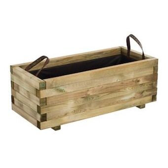 Brico Solid bloembak ‘Baroque’ bruin 90 x 40 cm aanbieding