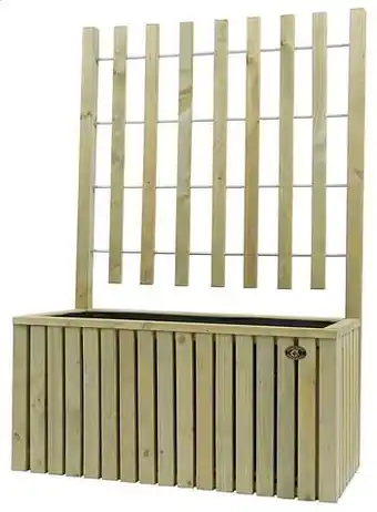 Dreamland Hillhout bloembak met trellis Elan 42 x 82 cm aanbieding