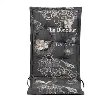 Leen Bakker Terrasstoelkussen La Vie - antraciet - 123x50x8 cm - Leen Bakker aanbieding