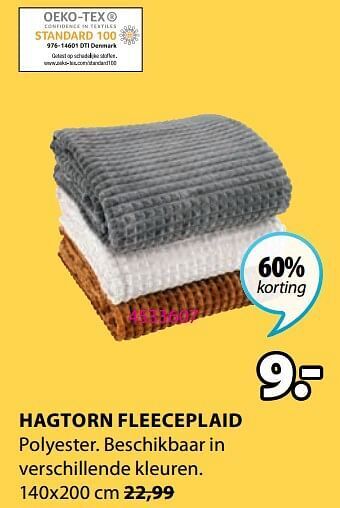 Jysk Hagtorn fleeceplaid aanbieding