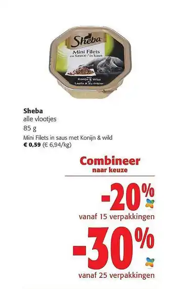 Colruyt Sheba Vlootjes aanbieding