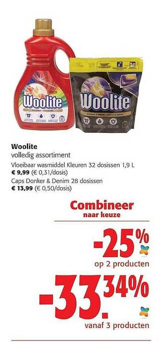 Colruyt Woolite Vloeibaar Wasmiddel aanbieding