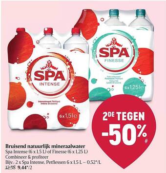 Delhaize Bruisend Natuurlijk Mineraalwater aanbieding