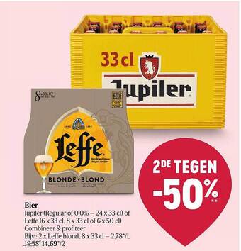 Delhaize Bier Jupiler Of Leffe aanbieding