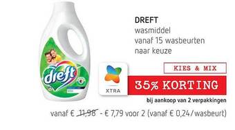 Spar Dreft Wasmiddel aanbieding