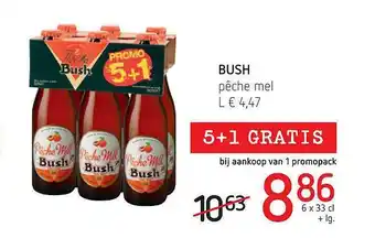 Spar Bush Pêche Mel aanbieding