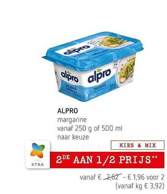 Spar Colruyt Alpro Margarine aanbieding