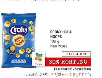 Spar Colruyt Croky Hula Hoops aanbieding