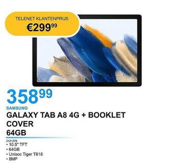 AUVA Samsung Galaxy Tab A8 4g Booklet Cover 64gb aanbieding